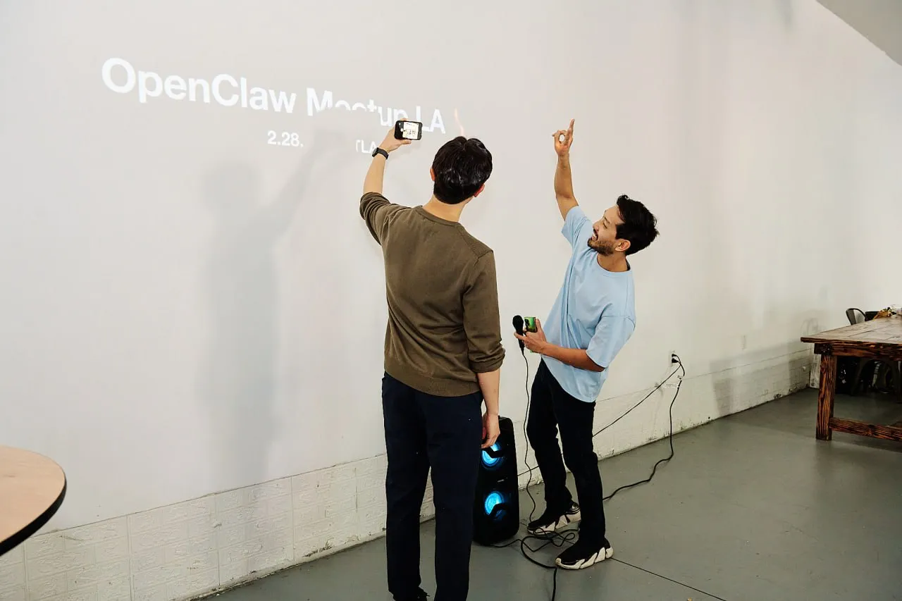 OpenClaw LA Meetup setup moment before kickoff
